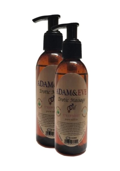 Adam & Eve Aromaterapi Unisex Özel Çilekli Masaj Yağı Pureedible Strawberry Flavormassage Oil 125 ml 2ADET