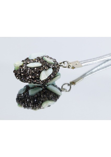 Açık Mavi Parlak Doğal Taşlı Araba Dikiz Ayna Süsü, Yeni Araba Hediyesi indirimleri