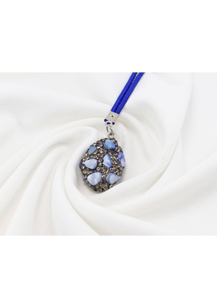 Açık Lacivert Parlak Doğal Taşlı Araba Dikiz Ayna Süsü, Yeni Araba Hediyesi fiyatları