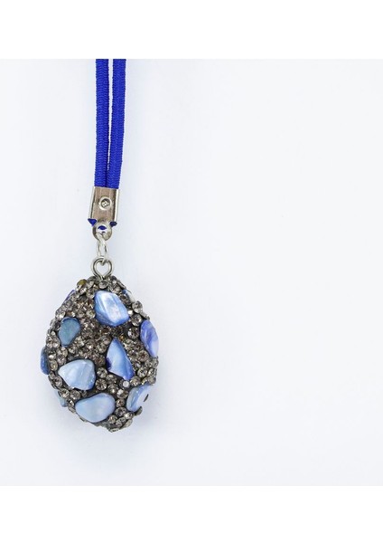 Açık Lacivert Parlak Doğal Taşlı Araba Dikiz Ayna Süsü, Yeni Araba Hediyesi modelleri