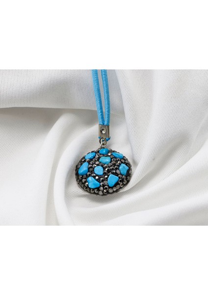 Parlak Turkuaz Doğal Taşlı Araba Dikiz Ayna Süsü, Yeni Araba Hediyesi fiyatları