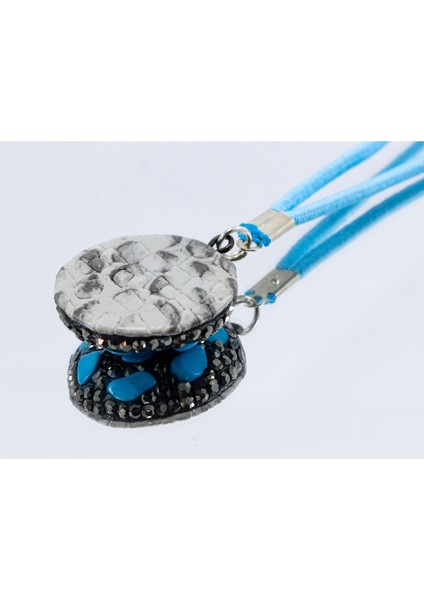 Parlak Turkuaz Doğal Taşlı Araba Dikiz Ayna Süsü, Yeni Araba Hediyesi fırsatları