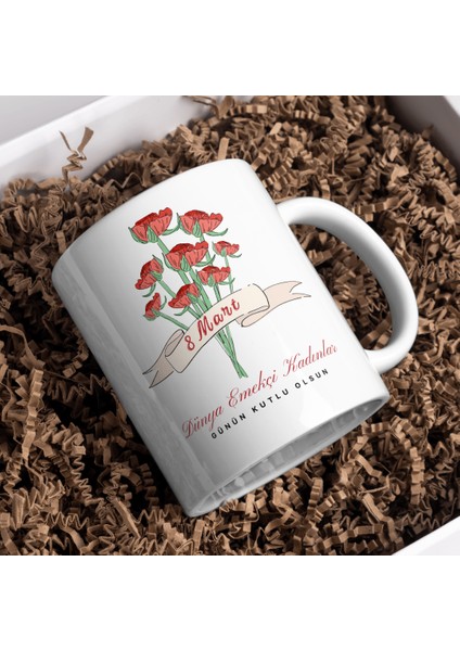 8 Mart Dünya Emekçi Kadınlar Günü Baskı Kupa Bardak fırsatları