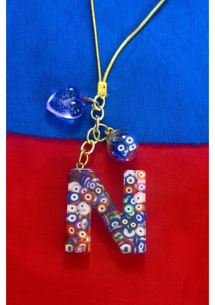 Renkli Nazar Boncuklu N Harfi Araba Dikiz Ayna Süsü, Yeni Araba Hediyesi fiyatları