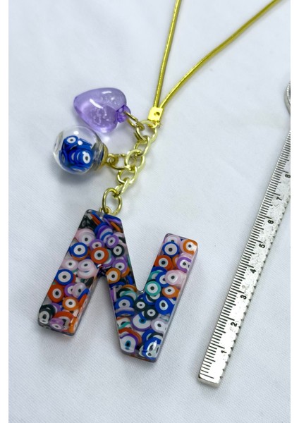 Renkli Nazar Boncuklu N Harfi Araba Dikiz Ayna Süsü, Yeni Araba Hediyesi modelleri