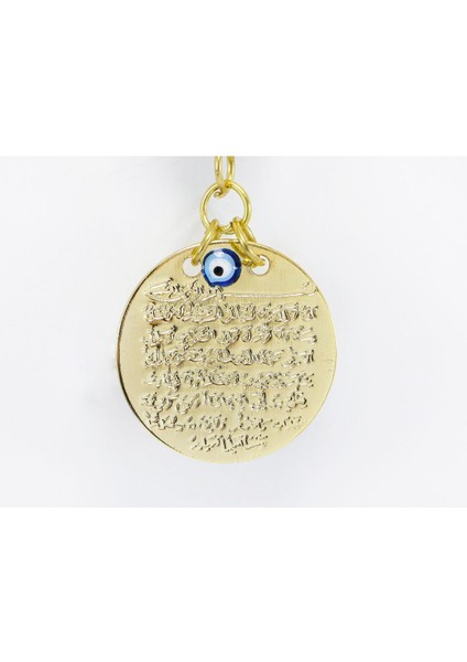 Küçük, Çerçeveli Çiçek Metal Ayetel Kürsi Araba Dikiz Ayna Süsü, Gold Renkli indirimleri