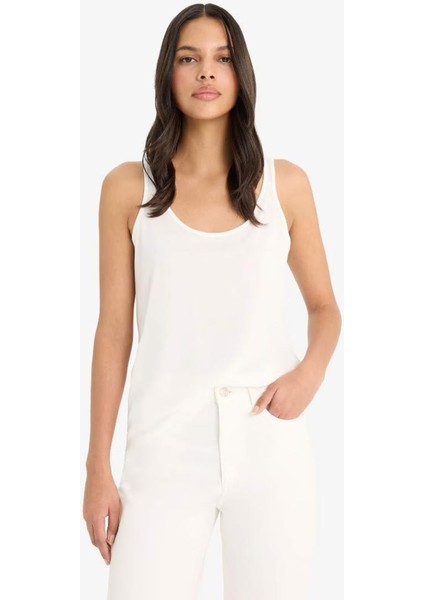 Regular Fit Basic Düz Yuvarlak Yaka Basic Düz Atlet F3618AX25SM fırsatları