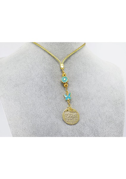 Küçük Çiçekli Kelebek Metal Ayetel Kürsi Araba Dikiz Ayna Süsü, Gold Renkli fiyatları