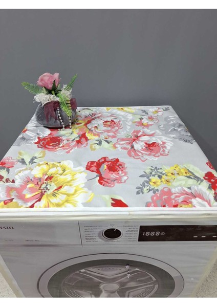 Renkli Desenli Duck Kumaş Çamaşır ve Kurutma Makinesi Örtüsü 120X60CM