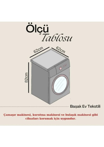 Fermuarlı Çamaşır ve Kurutma Makinesi Örtüsü [penguen Desenli]