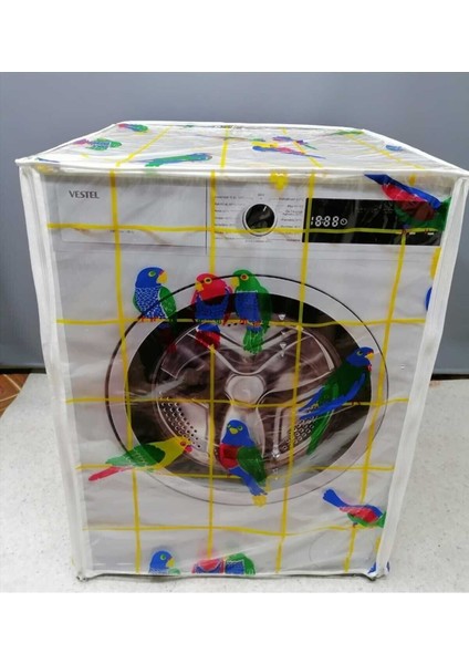 Papağanlı Fermuarlı Çamaşır ve Kurutma Makinesi Örtüsü fiyatları