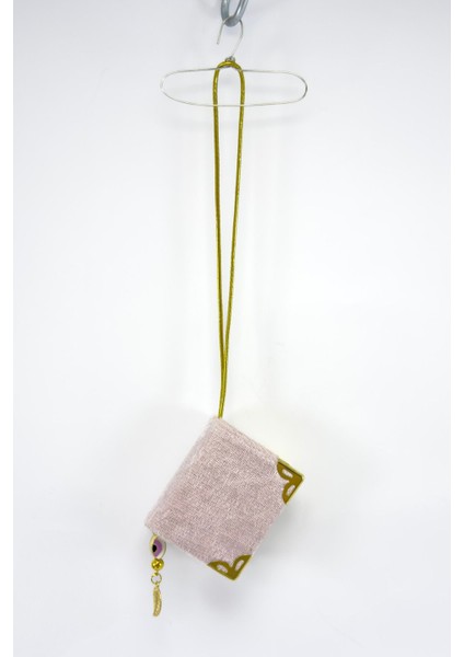 El Yapımı Cam Nazar Boncuklu Toz Pembe Kadife Mini Kur' An-I Kerim Araba Dikiz Ayna Süsü indirimleri