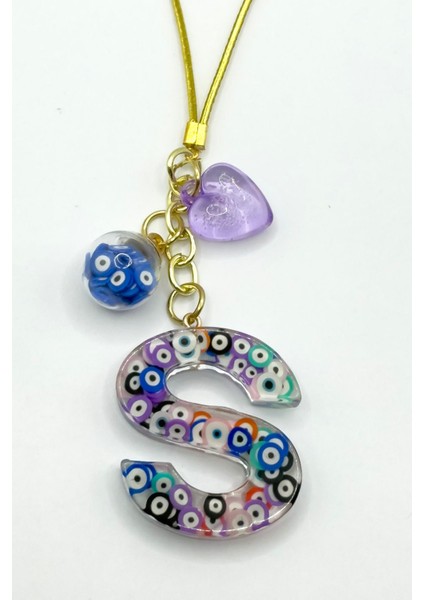 Renkli Nazar Boncuklu S Harfi Araba Dikiz Ayna Süsü, Yeni Araba Hediyesi fiyatları