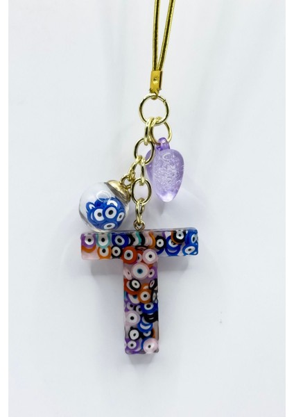 Renkli Nazar Boncuklu T Harfi Araba Dikiz Ayna Süsü, Yeni Araba Hediyesi fiyatları