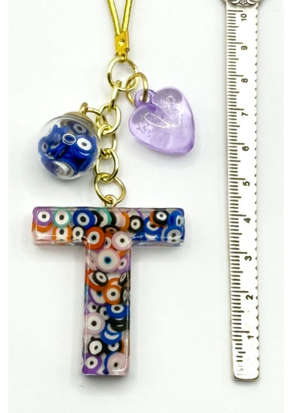 Renkli Nazar Boncuklu T Harfi Araba Dikiz Ayna Süsü, Yeni Araba Hediyesi modelleri