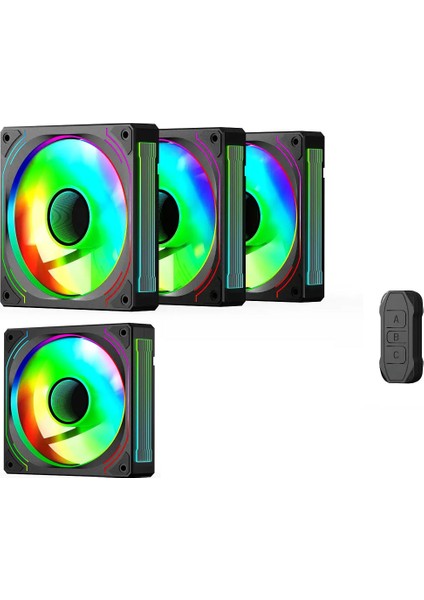 Glacia 120 Infinity Argb 4`lü Fan Seti + Hub Kit