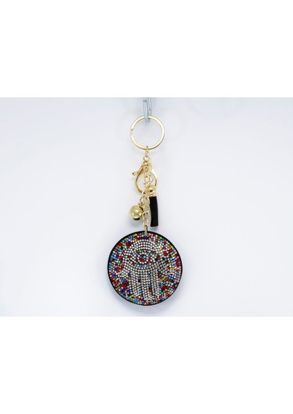 Renkli Hamse Fatma Ana Eli Nazar Boncuğu Anahtarlık / Araba Dikiz Ayna Süsü Lüks Hediyelik Aksesuar fiyatları