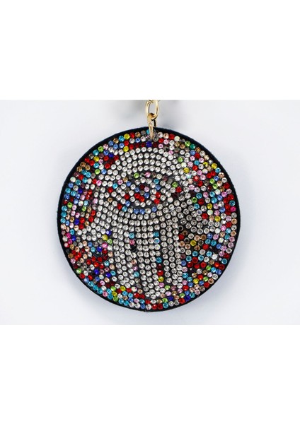 Renkli Hamse Fatma Ana Eli Nazar Boncuğu Anahtarlık / Araba Dikiz Ayna Süsü Lüks Hediyelik Aksesuar modelleri