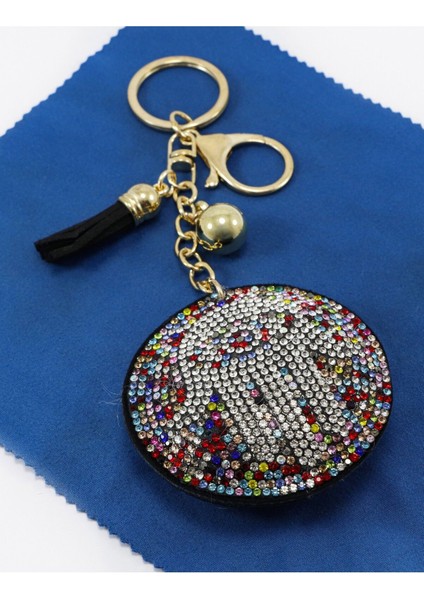 Renkli Hamse Fatma Ana Eli Nazar Boncuğu Anahtarlık / Araba Dikiz Ayna Süsü Lüks Hediyelik Aksesuar