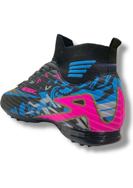 Çoraplı Halısaha Ayakkabı Siyah Fuşya Desenli fırsatları