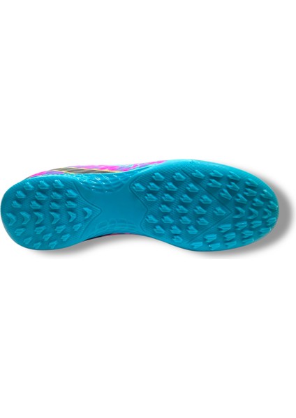 Çoraplı Halısaha Ayakkabı Mor Turkuaz Desenli indirimleri