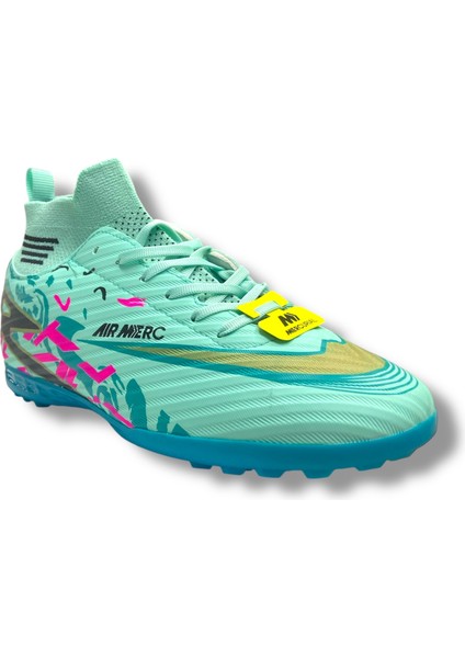 Çoraplı Halısaha Ayakkabı Su Yeşili Turkuaz Desenli fiyatları