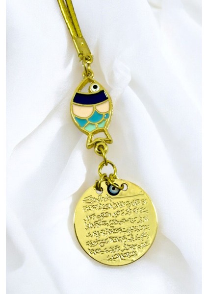 Renkli Mineli Balık Metal Ayetel Kürsi Araba Dikiz Ayna Süsü, Yeni Araba Hediyesi