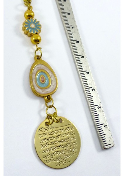 Çiçek Nazarlı Göz Metal Ayetel Kürsi Araba Dikiz Ayna Süsü, Yeni Araba Hediyesi modelleri