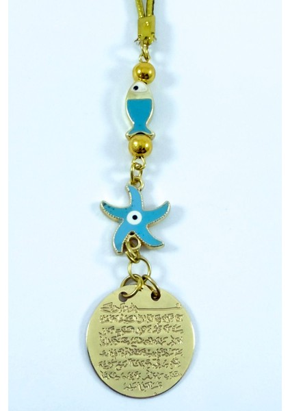 Balık Deniz Yıldızı Metal Ayetel Kürsi Araba Dikiz Ayna Süsü, Yeni Araba Hediyesi fırsatları