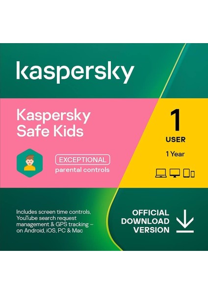 Safe Kids (Windows/MAC/Android/IOS) - 1 Cihaz 1 Yıl Abonelik Kodu