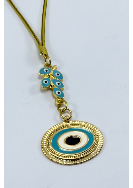 Mavi Salkım Nazar Metal Nazarlı Göz Araba Dikiz Ayna Süsü, Yeni Araba Hediyesi fırsatları