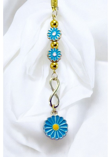 Mavi Papatya Araba Dikiz Ayna Süsü, Yeni Araba Hediyesi