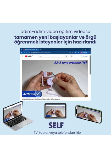 Şans Meleği Örgü Öğrenme Seti Yeni Başlayanlara Örgü Kiti