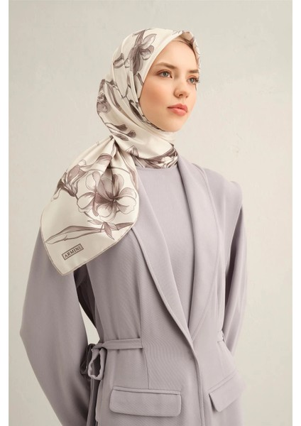 Çiçek Desenli Saf Ipek Sura Eşarp 9304 - 80 fiyatları