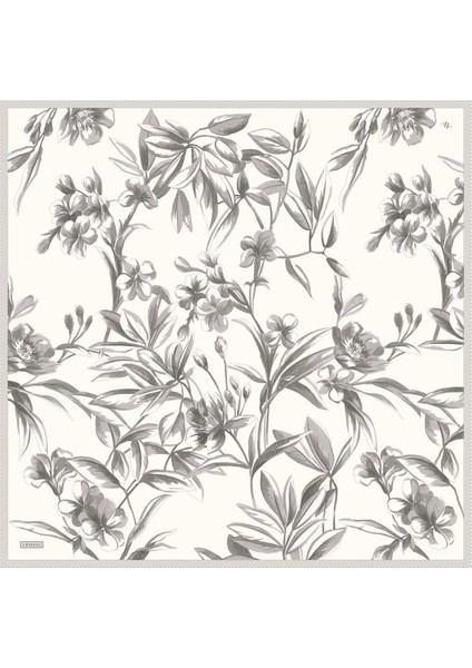 Çiçek Desenli Saf Ipek Sura Eşarp 9304 - 80 fırsatları