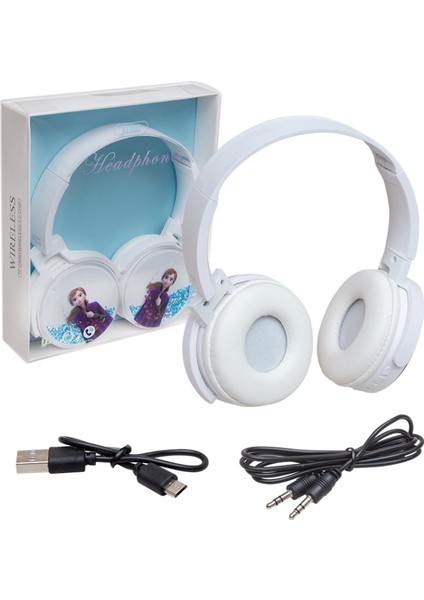 BT-002 Kulaküstü Kablosuz Bluetooth Hafıza Kart Girişli Mıckey Mouse Kulaklık (4887)