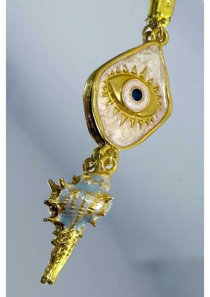 Deniz Kabuğu Püskül Detaylı Pembe Göz Figürü Dikiz Ayna Süsü, Tarz Yeni Araba Hediyesi modelleri