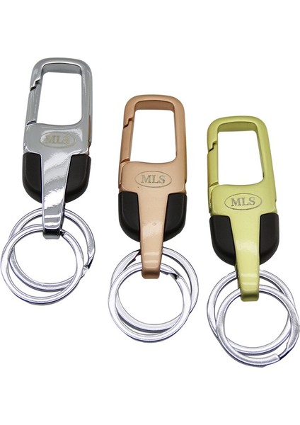 Mls Key Holder M-304 Renkli Metal Anahtarlık Kemer Geçmeli Çift Halkalı