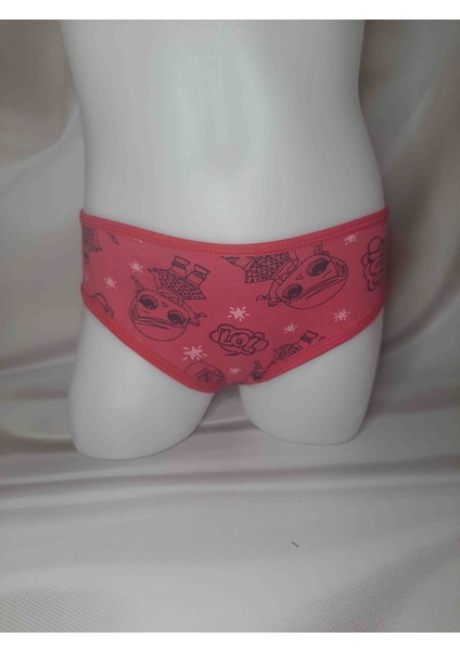 Pembe Desenli Likralı Kız Çocuk Rahat Kullanışlı Külot