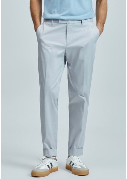 Plus Smart Erkek Chino Pantolon Slim Fit Taş