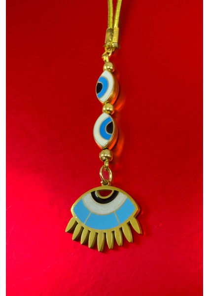 Çerçeveli Nazar Boncuklu Göz Figürlü Araba Dikiz Ayna Süsü modelleri