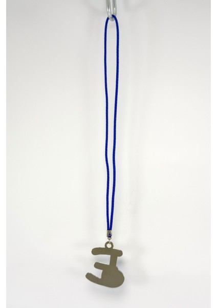 Nazar Boncuklu E Harfi Araba Dikiz Ayna Süsü Metal Hediyelik Aksesuar