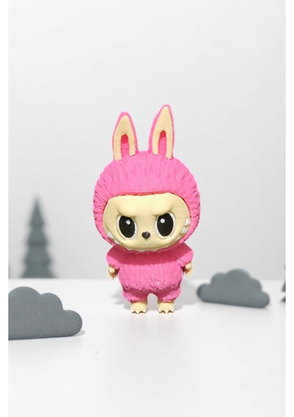 Labubu (Pembe) Anahtarlık 10 cm Plastik - Hediyelik Koleksiyonluk indirimleri