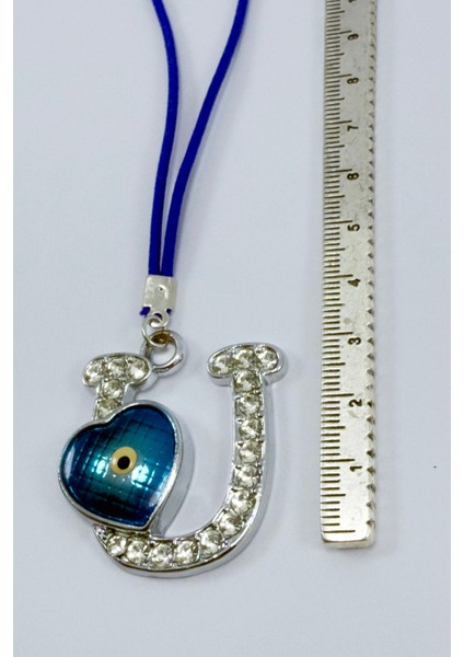 Nazar Boncuklu U Harfi Araba Dikiz Ayna Süsü Metal Hediyelik Aksesuar modelleri