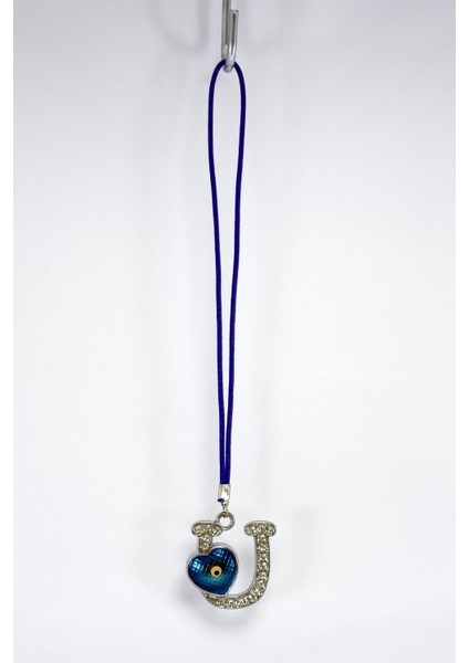 Nazar Boncuklu U Harfi Araba Dikiz Ayna Süsü Metal Hediyelik Aksesuar indirimleri