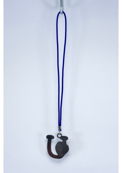 Nazar Boncuklu U Harfi Araba Dikiz Ayna Süsü Metal Hediyelik Aksesuar