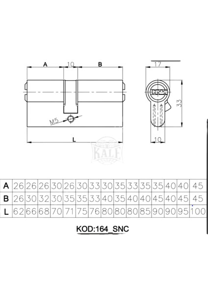Kale 164 Snc Master Sistem Bilyalı Barel 68 mm Nikel