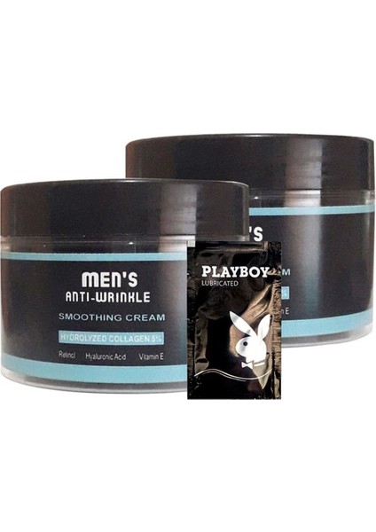 Men's Anti-Wrinkle 2li 100 ml Smoothing Cream Erkek Yüz ve Cilt Gençlik Bakım Kremi + 1 Hediye Jel 0300