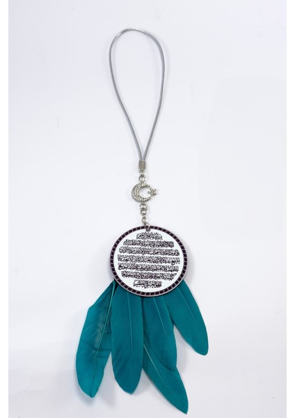 Tüylü Taşlı Ay Yıldız Çift Taraflı Metal Üzerine Uv Baskı Ayetel Kürsi Araba Dikiz Ayna Süsü indirimleri