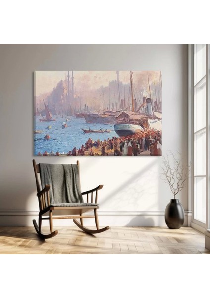 Liman Şehri Izlenimleri Kanvas Tablo fiyatları